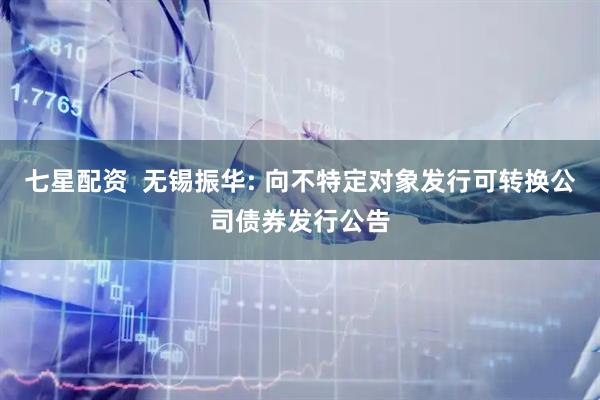 七星配资  无锡振华: 向不特定对象发行可转换公司债券发行公告
