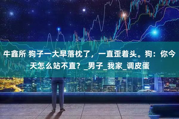 牛鑫所 狗子一大早落枕了，一直歪着头。狗：你今天怎么站不直？_男子_我家_调皮蛋