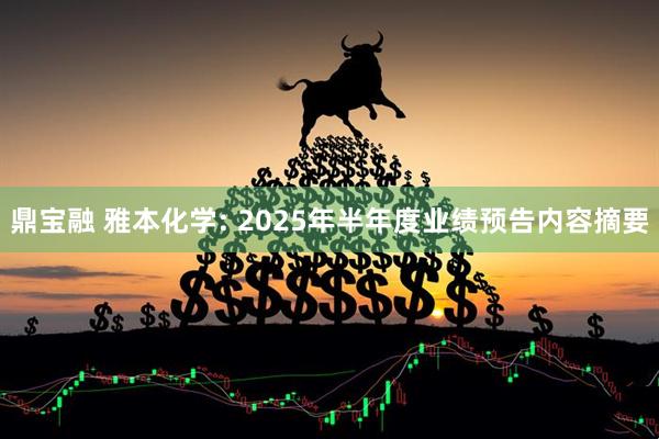 鼎宝融 雅本化学: 2025年半年度业绩预告内容摘要