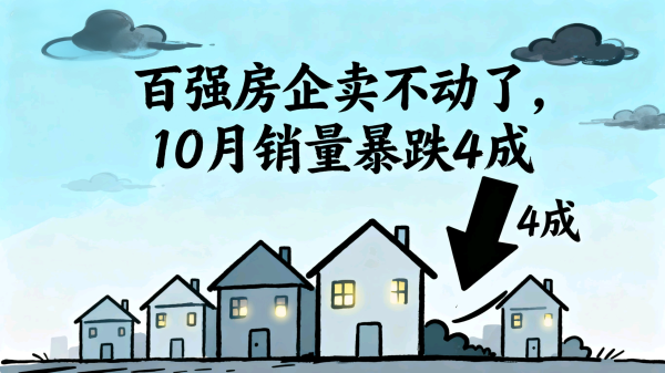 巨牛盈 百强房企卖不动了，10月销量暴跌4成