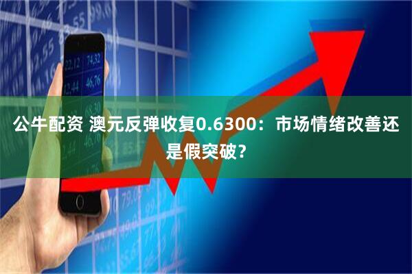 公牛配资 澳元反弹收复0.6300：市场情绪改善还是假突破？